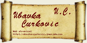 Ubavka Ćurković vizit kartica